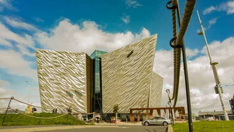 Titanic Belfast Time Lapse Video stock 256566010
