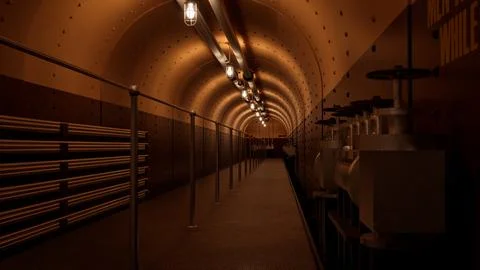 Titanic Crew Area 1 Fireman Tunnel Stock Illustration