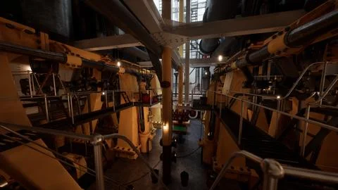 Titanic Engine Room Stock Illustration