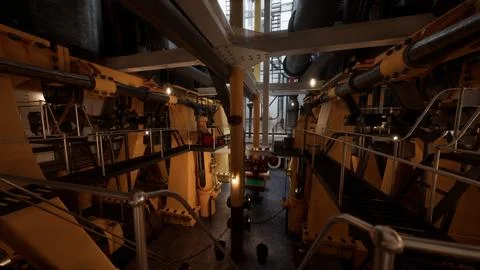 Titanic Engine Room Stock Illustration