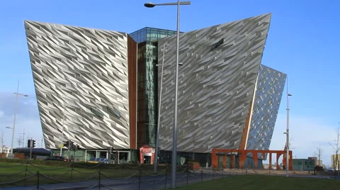 Titanic Museum in Belfast Stock Footage 44921645