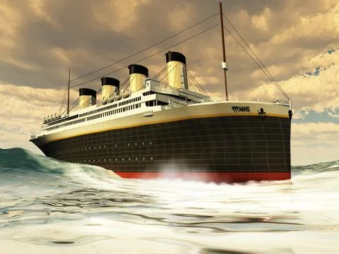 Titanic oceanliner Stock Illustration