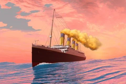 Titanic Passenger Liner Stock Illustration