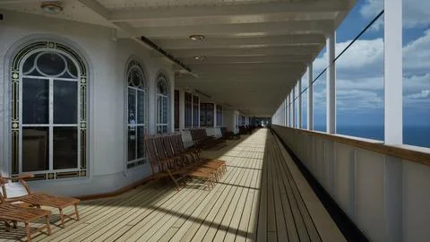 Titanic Promenade Deck Stock Illustration