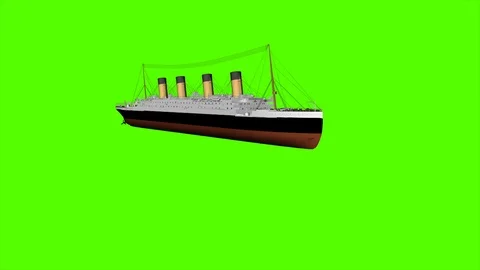 Titanic sailing green screen | Stock Video | Pond5