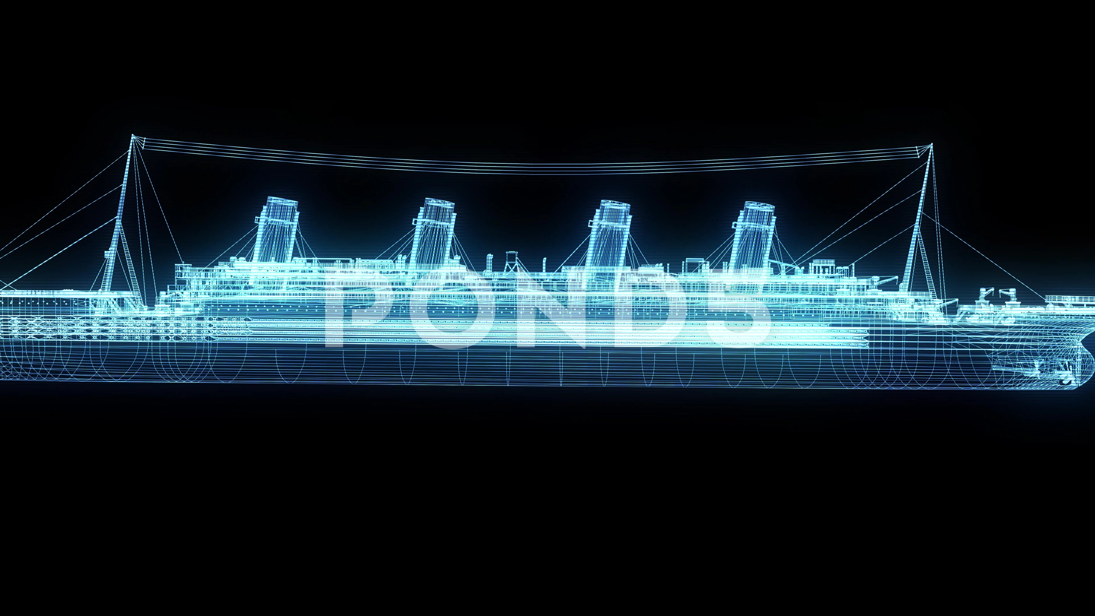 Titanic Ship In Xray Screen Monitor Holo Stock Video Pond5