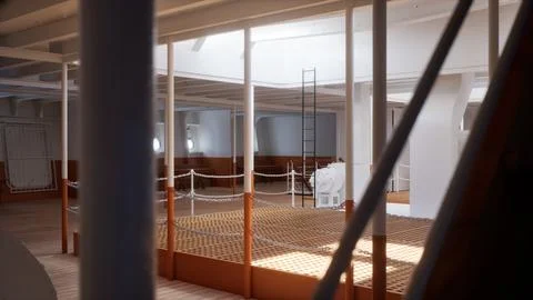Titanic Third Class Deck 2 Stock Illustration