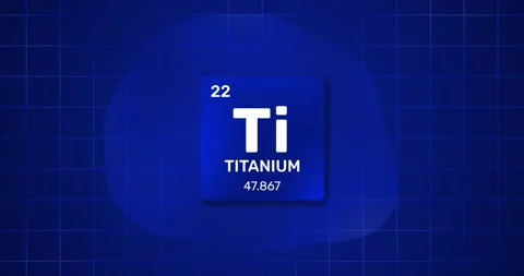 Titanium chemical element Periodic Table Stock Footage 297186479
