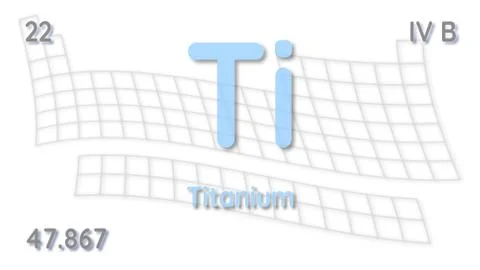 Titanium chemical element  physics and chemistry illustration backdrop Illustrazione stock
