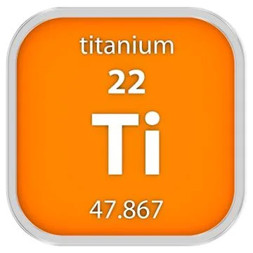 Titanium material sign Stock Photos