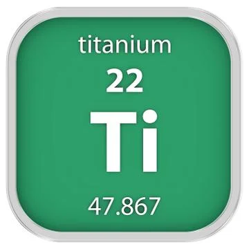 Titanium material sign Stock Photos