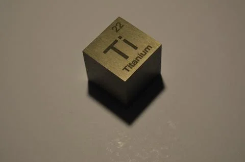 Titanium Metal Cube Stock Photos