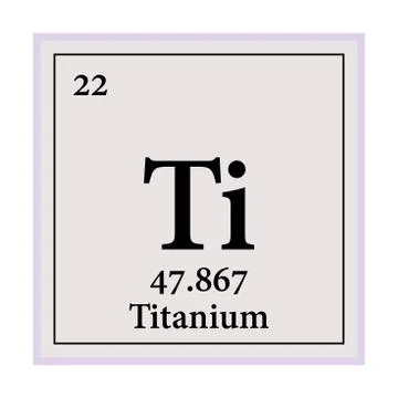 Titanium Periodic Table of the Elements Vector illustration eps 10 Stock Illustration