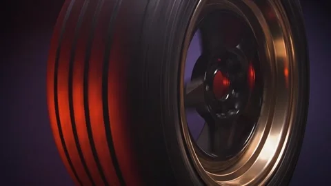 Titanium rims in black and bronze color with fifteen radius Vidéo 258656064