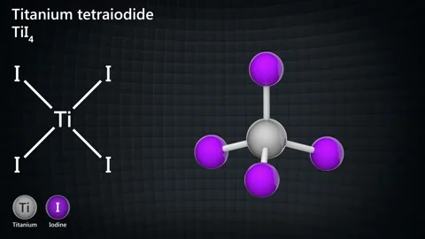Titanium tetraiodide (TiI4). Seamless loop. Stock Footage 154118665