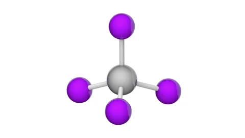 Titanium tetraiodide (TiI4). Seamless loop. White background Stock Footage 154118675
