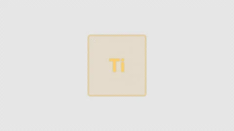 Titanium Ti Periodic Table Element Tile Clean No Text Animation Video Overlay Al Vídeo Stock 339371063