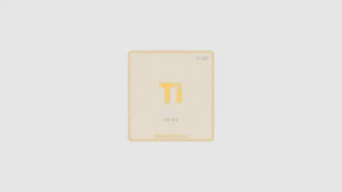 Titanium Ti Periodic Table Element Tile Labeled Animation Video Overlay Alpha 4K Видео 339371069