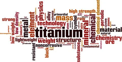 Titanium word cloud Stock Illustration
