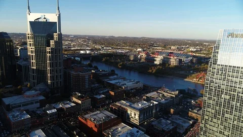 Titans fans return from game over Sparkman Street Bridge Stock Footage 122410557