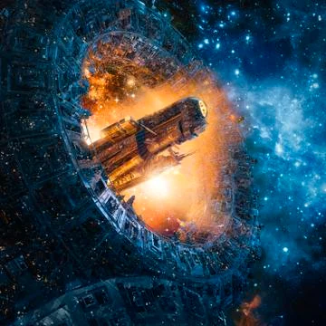 Titan's gate revisited Stock-Illustration
