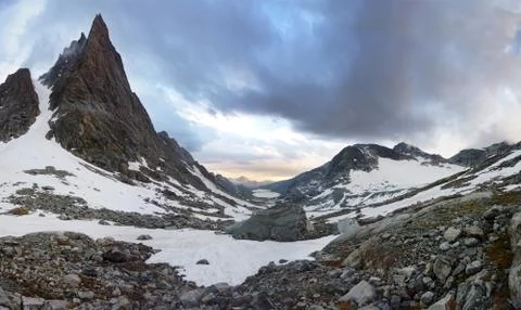 Titcomb basin panorama Stock Photos