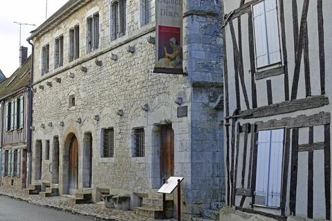 Tithe barn Grange aux dimes medieval town of Provins on the UNESCO World Stock Photos