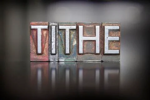 Tithe letterpress Stock Photos