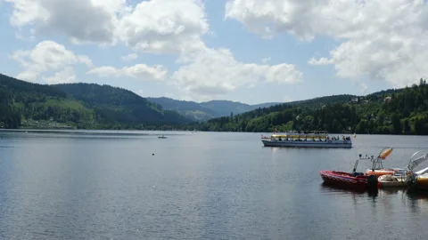 Titisee Lake Timelapse roll up Stock Footage 197375442