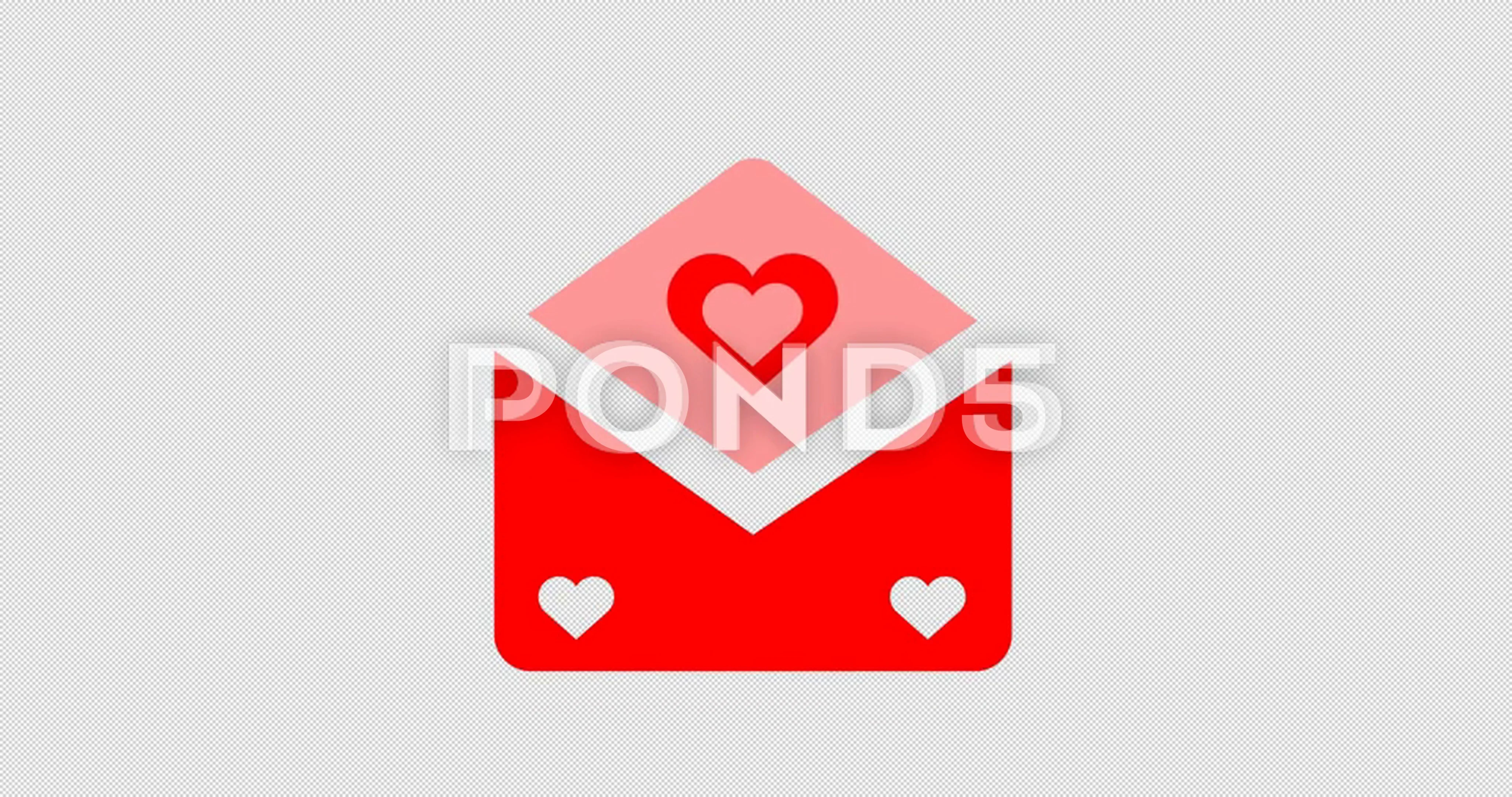Title: Animated flat love letter with he... | Stock Video | Pond5