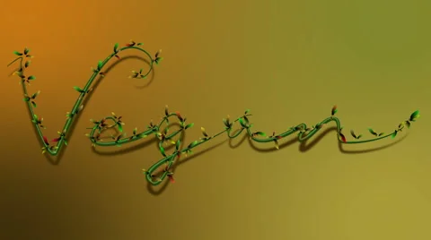 Title animation of growing vine Stock Footage 61363905