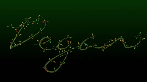 Title animation of growing vine Stock Footage 61364390