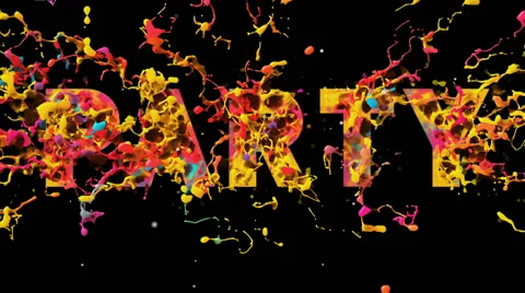 Title animation for Party Stock Footage 61734126