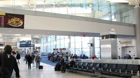 Title EWR Moving Walkway Stock Footage 10578264