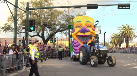 Title Float in Endymion Parade 2014 Stock Footage 36633126