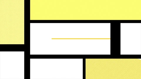 A title frame that appears as motion graphics in white, black, and yellow Stock Footage 332258881