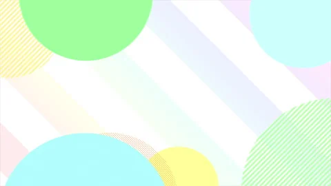 A title frame featuring pastel-colored circles appearing against stripes 動画素材 332258958