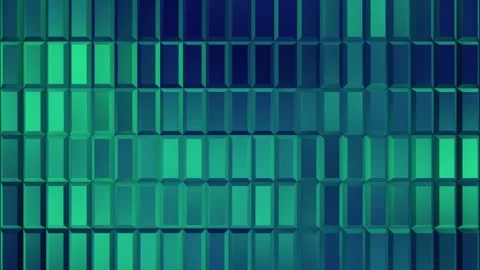 Title Green and Blue Metallic Beveled Rectangles Abstract Background Stock Footage 343650194