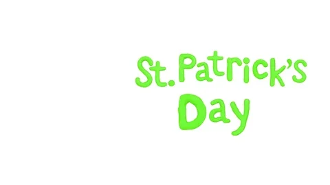 Title Happy St. Patrick's day. Alpha matte. 4K Stock Footage 72686111