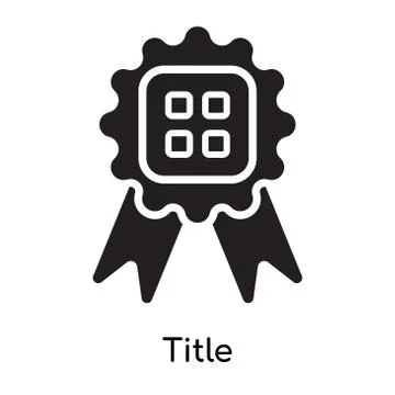 Title icon isolated on white background Free Stock Illustration