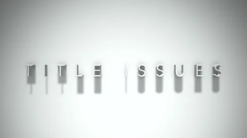 Title issues 3D title animation white text on a white background Stock Footage 299423026