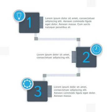 Title items with infographics elements in blue color Stockillustratie