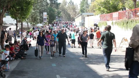 Title JPL Open House Crowd Stock Footage 54634589