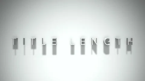 Title length 3D title animation white text on a white background Stock Footage 299421990