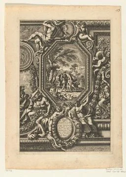 Title page: Angle de Plafons de Gallerie, et authentications; Angle the ce... Stock Photos