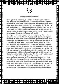 Title page design. Ready-made template Stock Illustration