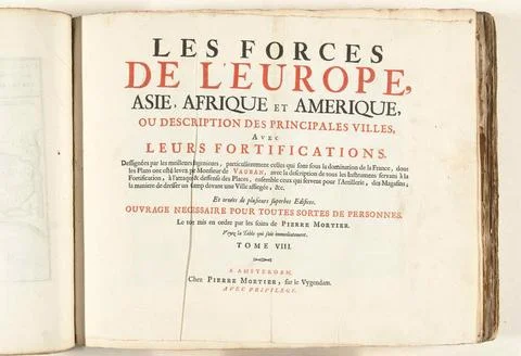 Title page for the eighth part of the picture: Les Forces de l Europe, Asi... Stock Photos
