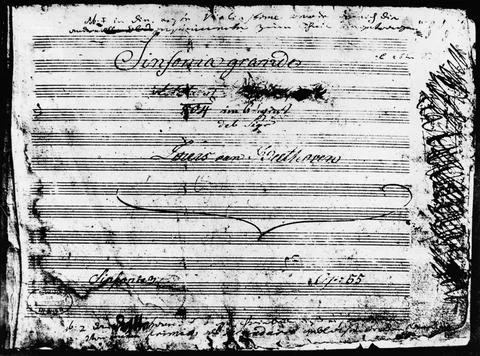 Title Page Of Ludwig Van Beethoven's Symphony No. 3 Stock Photos