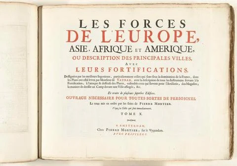 Title page for the tenth part of the picture: Les Forces de l Europe, Asie... Stock Photos