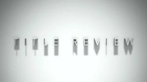 Title review 3D title animation white text on a white background Stock Footage 299421503